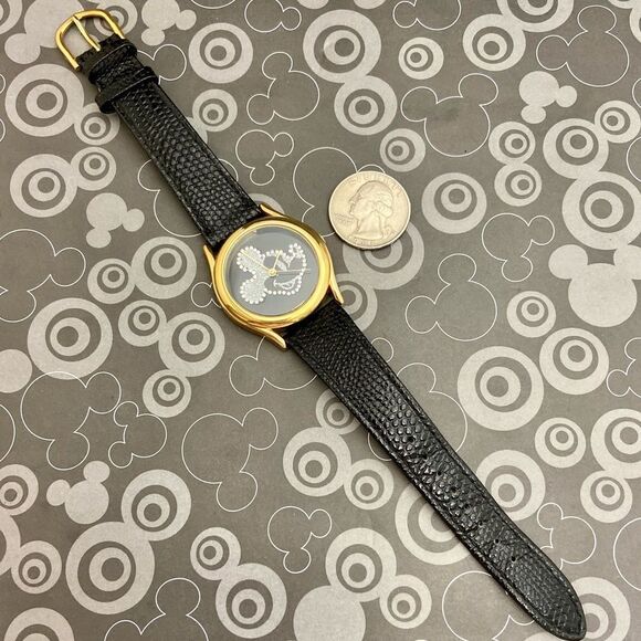 Vintage Disney x Pedre Rhinestone Mickey Mouse Watch Swiss Parts Movememt - Picture 9 of 16